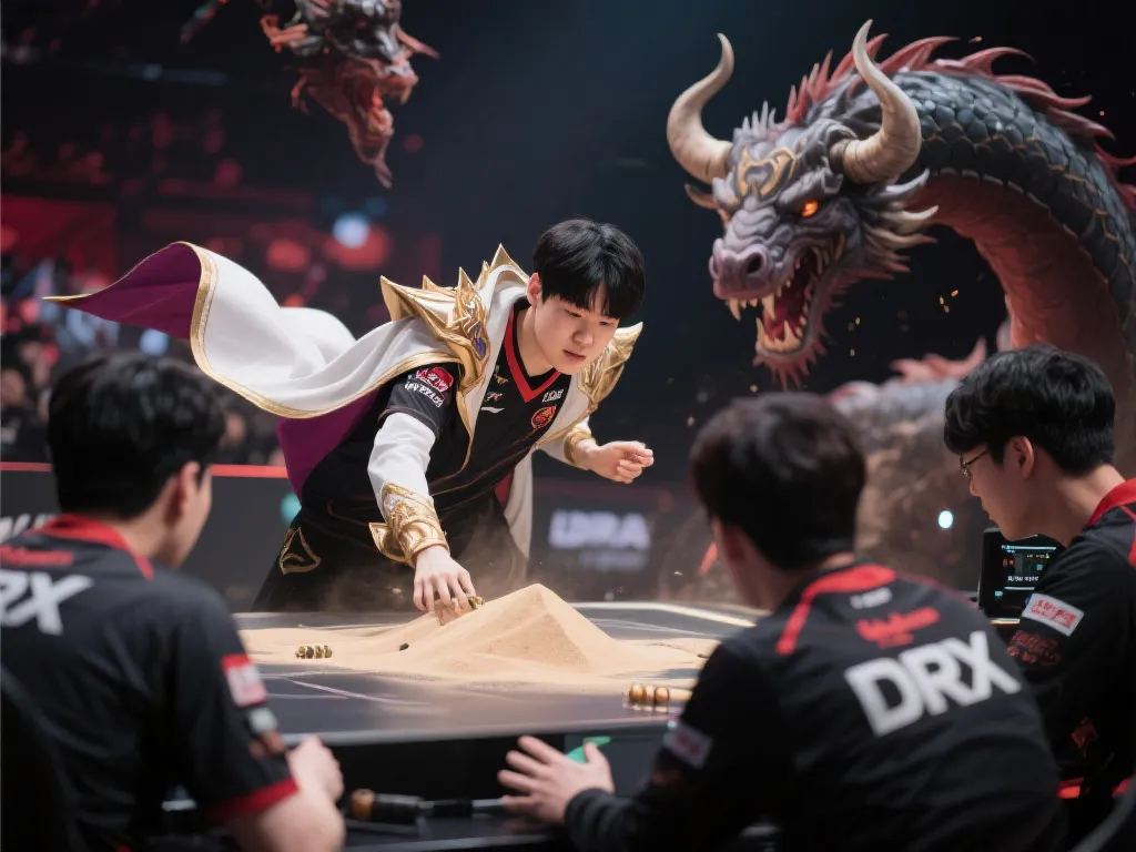 LCK：Faker沙皇受限纳亚菲利，DRX抢龙后击杀Keria牛头反击成功